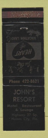 Matchbook Cover - John's Resort Haines City FL WEAR