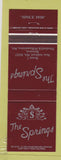 Matchbook Cover - The Springs New Ashford MA