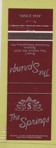 Matchbook Cover - The Springs New Ashford MA