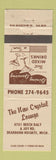 Matchbook Cover - New Crystal Lounge Dearborn Heights MI WEAR