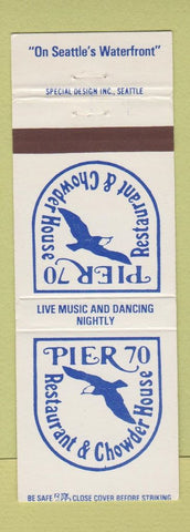 Matchbook Cover - Pier 70 Restaurant Chowder House Seattle WA