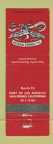 Matchbook Cover - Yankee Whaler San Pedro CA WEAR