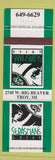 Matchbook Cover - Sebastian's Grill Troy MI