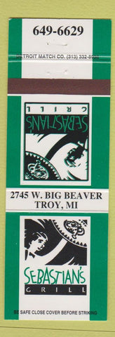 Matchbook Cover - Sebastian's Grill Troy MI