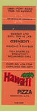 Matchbook Cover - Hawaii Pizza Edmonton AB