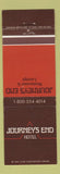 Matchbook Cover - Journey's End Hotel Lawrence KS