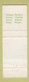 Matchbook Cover - Crane Bathroom fixtures New Westminster BC Corsie Plumbing