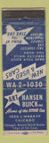 Matchbook Cover - Art Hansen Buick Chicago IL WORN