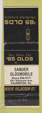 Matchbook Cover - 1965 Oldsmobile  Sander Palmerton PA WEAR