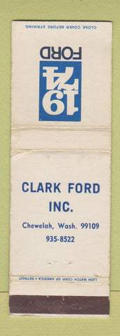 Matchbook Cover - 1974 Ford Chewelah WI WORN