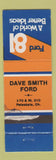 Matchbook Cover - 1981 Ford Dave Smith Pataskala OH WORN