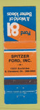Matchbook Cover - 1981 Ford Spitzer East Cleveland OH WORN