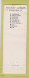 Matchbook Cover - 1966 Oldsmobile Hodes Chevrolet Lexington NE WORN