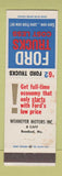 Matchbook Cover - 1962 Ford Wehmeyer Motors Rosebud MO STAINED