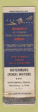 Matchbook Cover - 1960 Ford Mifflinburg PA WORN