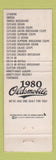 Matchbook Cover - 1980 Oldsmobile HS Risser Elizabethtown PA WORN STAINED