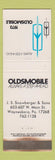 Matchbook Cover - 1973 Oldsmobile Waynesboro PA WORN