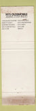 Matchbook Cover - 1973 Oldsmobile Elizabethtown PA WORN