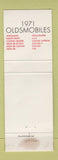 Matchbook Cover - 1971 Oldsmobile Mount Union PA WORN