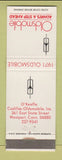 Matchbook Cover - 1971 Oldsmobile O'Keefe Cadillac Westport CT WEAR