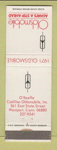 Matchbook Cover - 1971 Oldsmobile O'Keefe Cadillac Westport CT WEAR