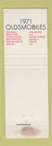 Matchbook Cover - 1971 Oldsmobile Renner Wauwatosa WI WEAR