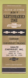 Matchbook Cover - 1962 Chevrolet Shultz Hanover PA STAINED