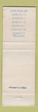 Matchbook Cover - 1967 Chevrolet Bale Little Rock AR WEAR