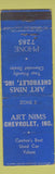 Matchbook Cover - Art Nims Chevrolet MERCHANTS WEAR