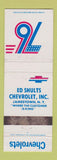 Matchbook Cover - 1976 Chevrolet Ed Shults Jamestown NY WEAR