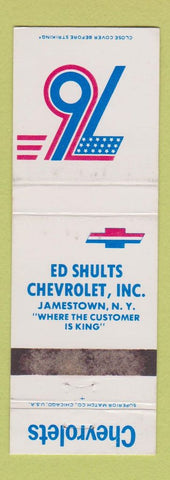 Matchbook Cover - 1976 Chevrolet Ed Shults Jamestown NY WEAR