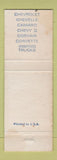 Matchbook Cover - 1967 Chevrolet Weatherly Garage PA WEAR