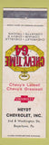 Matchbook Cover - 1964 Chevrolet Heydt Boyertown PA WORN