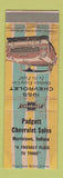 Matchbook Cover - 1955 Chevrolet Padgett Morristown IN POOR