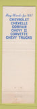 Matchbook Cover - 1965 Chevrolet LB Knight Greenville KY WEAR