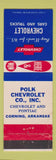 Matchbook Cover - 1965 Chevrolet Polk Pontiac Corning AR WORN
