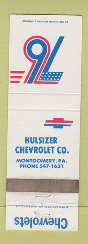 Matchbook Cover - 1976 Chevrolet Hulsizer Montgomery PA WEAR