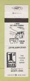 Matchbook Cover - 1st Central Bank DeWitt IA