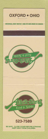 Matchbook Cover - Attraction's Restaurant Oxford OH