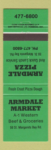 Matchbook Cover - Armdale Market Pizza Halifax NS