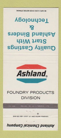 Matchbook Cover - Ashland Foundry Products Chemical Dublin OH 30 Strike