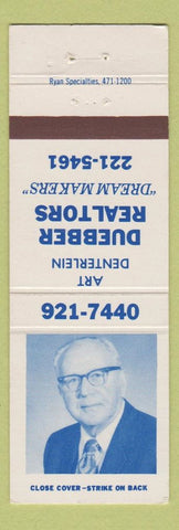 Matchbook Cover - Art Denterlein Duebbers Real Estate