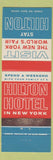 Matchbook Cover - 1964 New York World's Fair Hilton WORN
