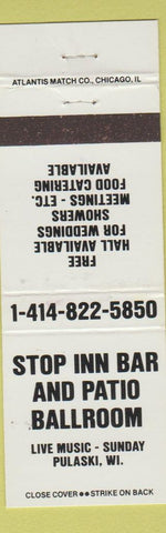 Matchbook Cover - Stop Inn Bar Pulaski WI