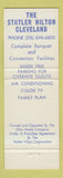 Matchbook Cover - Statler Hilton Cleveland OH