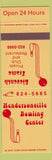 Matchbook Cover - Eleventh Frame Henderonsville Bowling TN