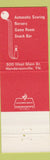 Matchbook Cover - Eleventh Frame Henderonsville Bowling TN