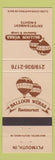 Matchbook Cover - Balloon Wurks Restaurant Plymouth IN
