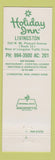 Matchbook Cover - Holiday Inn Livington NJ