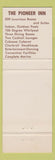 Matchbook Cover - The Pioneer Inn and Marina Oshkosh WI